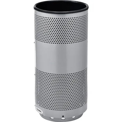 Global Industrial™ Perforated Steel Round Trash Can, 20 Gallon, Gray