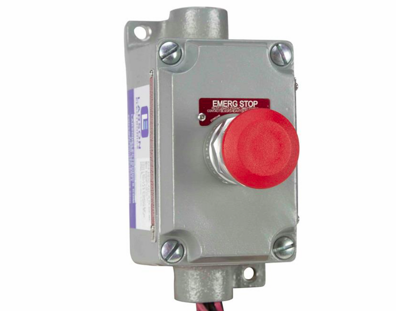 Explosion Proof Mushroom Push Button Switch - (2) Contact Blocks - Class I and II, Division 1 and 2