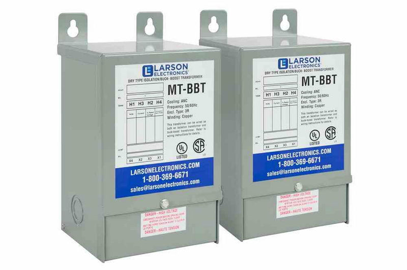 3 Phase Buck & Boost Transformer - 208V Primary - 222V Secondary - 12.5 Amps on Secondary - 50/60Hz