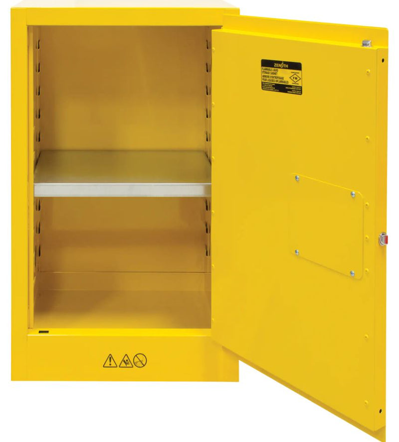 Flammable Storage Cabinet, 12 gal., 1 Door, 23" W x 35" H x 18" D