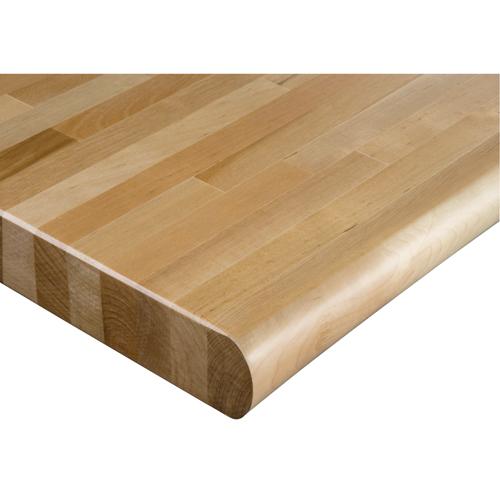 Laminated Hardwood Workbench Top, 96" W x 24" D, Bullnose Edge, 1-3/4" Thick