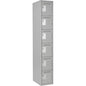 Clean Line™ Lockerettes, 6 -tier, 12" x 18" x 72", Steel, Grey, Rivet (Assembled)