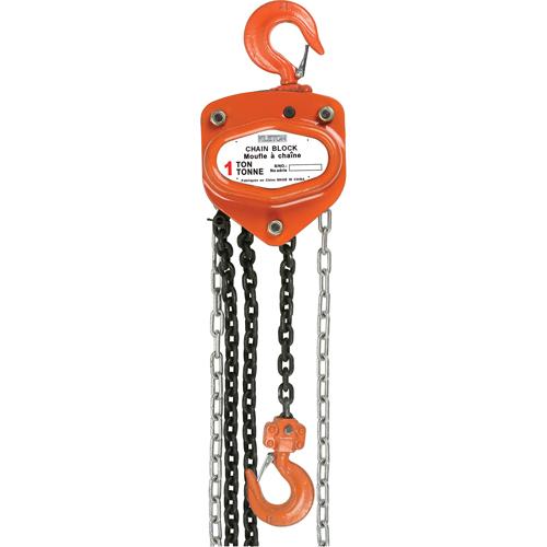 Chain Hoist, 10' Lift, 1000 lbs. Capacity, Alloy Steel Chain