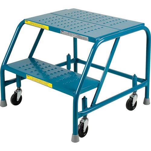 CSA Rolling Step Ladder with Locking Step, 2 Steps, 22" Step Width, 19" Platform Height, Steel