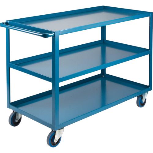 Heavy-Duty Shelf Cart, 3 Tiers, 24" W x 36" H x 51" D, 1200 lbs. Capacity