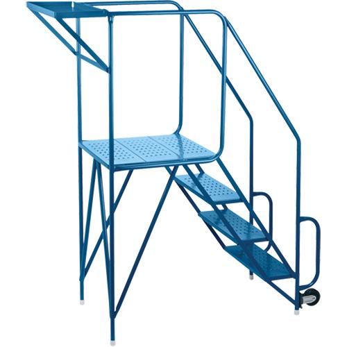 Mechanics/Maintenance Rolling Ladder, Steel, 4 Steps, 38" Platform Height