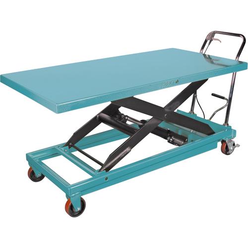 Heavy-Duty Hydraulic Scissor Lift Table, 63" L x 31-7/8" W, Steel, 1100 lbs. Capacity