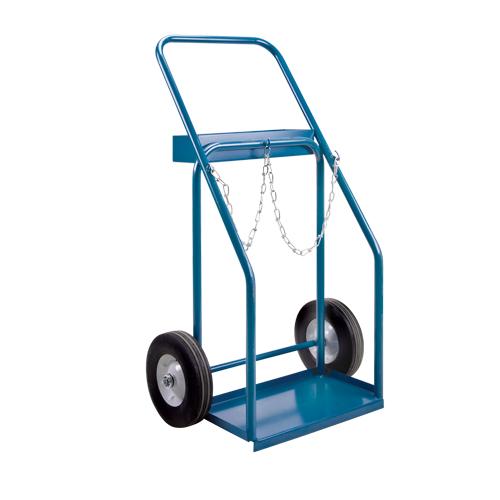 Gas Cylinder Carts, Semi-Pneumatic Wheels, 19" W x 10" L Base, 1000 lbs.