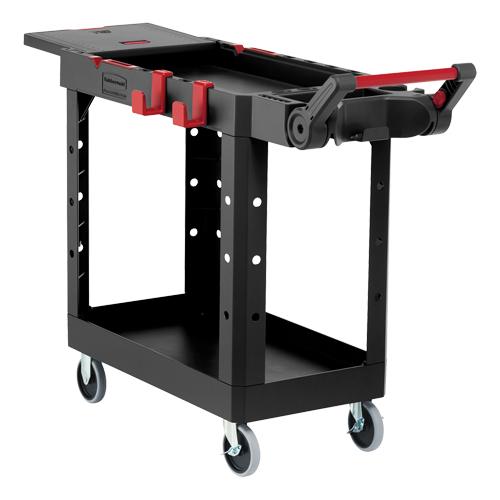 Heavy-Duty Adaptable Utility Cart, 2 Tiers, 25-1/5" x 36" x 51-1/2", 500 lbs. Capacity