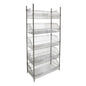 Wire Basket Shelving Unit, 5 Tiers, 48" W x 74" H x 24" D - PuriLite