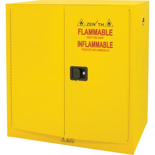 Flammable Storage Cabinet, 30 gal., 2 Door, 43" W x 44" H x 18" D