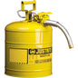 AccuFlow™ Safety Cans, Type II, Steel, 5 US gal., Yellow, FM Approved/UL/ULC Listed