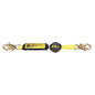 Retrax™ Shock-Absorbing Lanyard, 6', E4, Snap Hook Center, Snap Hook Leg Ends, Polyester