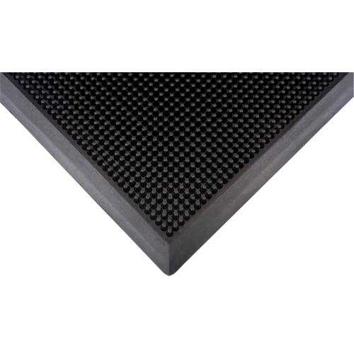 Outdoor Entrance Matting, Rubber, Scraper Type, Textured Pattern, 3' x 6', Black - PuriLite