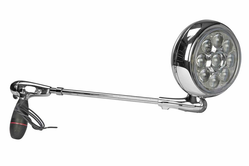 LED Post Mount Spotlight - 6" Round - 30W LED Bulb - 215,000 Industrial Candlepower