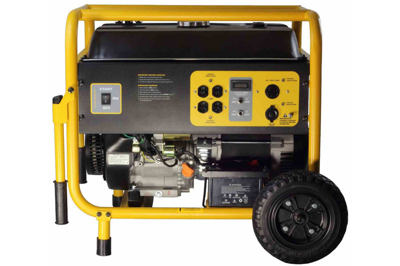 Larson 7000 Watt Air Cooled Gasoline Powered Portable Generator w/ Wheels - Electric Start - 120/240V