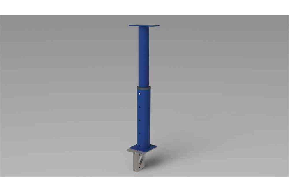 Lightweight Aluminum Pole - 1.6' to 3' - 2.5 lbs Capacity - Bar Clamp Mount