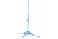 Collapsible Alumnum Winched Quadpod - Round Mounting Stud - Wheeled Base - 4' Legs - 7-12ft