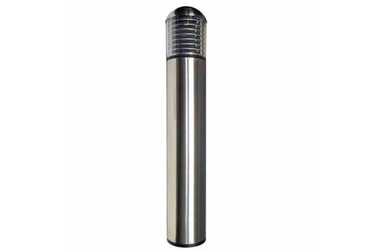 15W Round Dome Top LED Bollard Light - 120/277V AC - Vandal Resistant - Stainless Steel Construction
