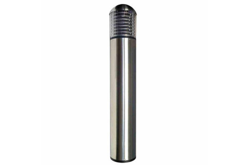 15W Round Dome Top LED Bollard Light - 120/277V AC - Vandal Resistant - Stainless Steel Construction
