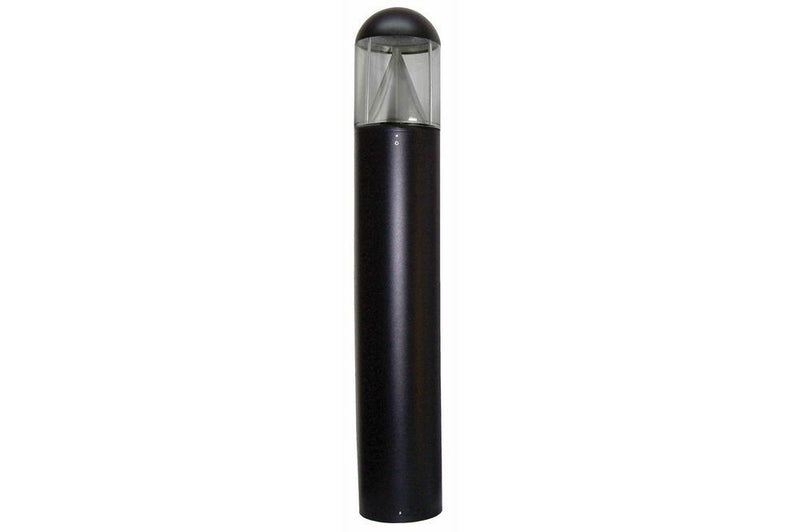 15W Round Dome Top LED Bollard Light - 120/277V AC - Cone Reflector - Wet Location Approved