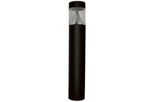 15W Round Flat Top LED Bollard Light - 120/277V AC - Cone Reflector - Wet Location Approved