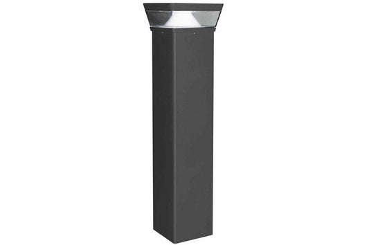 20W Square LED Bollard Light - 2,409 Lumens - 120/277V AC - Wet Location Approved
