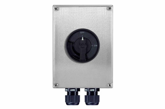 63A Explosion Proof Non-fused Disconnect Switch Isolator - 230V, 50Hz - (1) NO Aux Contact - Stainless Steel - ATEX Rated, IP66