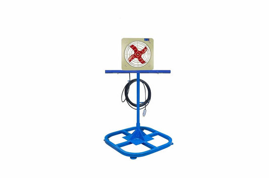 350mm Electric Explosion Proof Fan on Stand - 2000 CFM - 1450 RPM - Pedestal Mount - 50' Cord - ATEX Rated - 220V, 50Hz - 16A EXP Pin/Sleeve Cord Cap