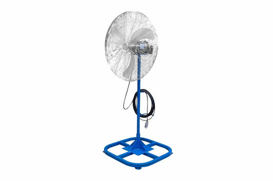 750mm Electric Explosion Proof Fan on Stand - 1450 RPM - Pedestal Mount - 50' Cord - ATEX Rated - 220V, 50Hz - 16A EXP Pin/Sleeve Cord Cap