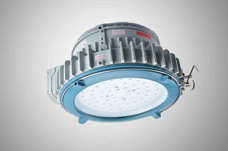 120W Flameproof High Bay LED Fixture - 100-250V AC 50/60Hz - 10356 lms, 90Ãƒâ€šÃ‚Â° Stanchion Mount - ATEX/IECEx