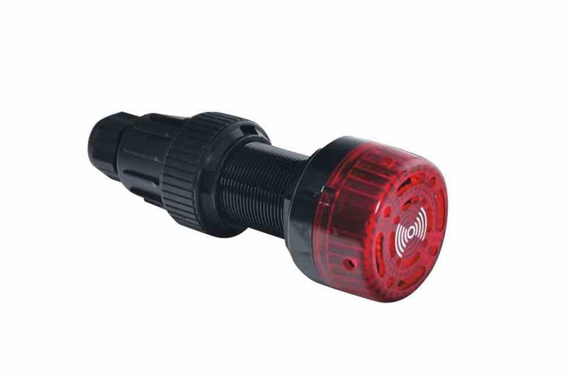 Flameproof LED Indicator Light and Buzzer Alarm - Red - 10-28V AC/DC - ATEX/IECEx - IP66