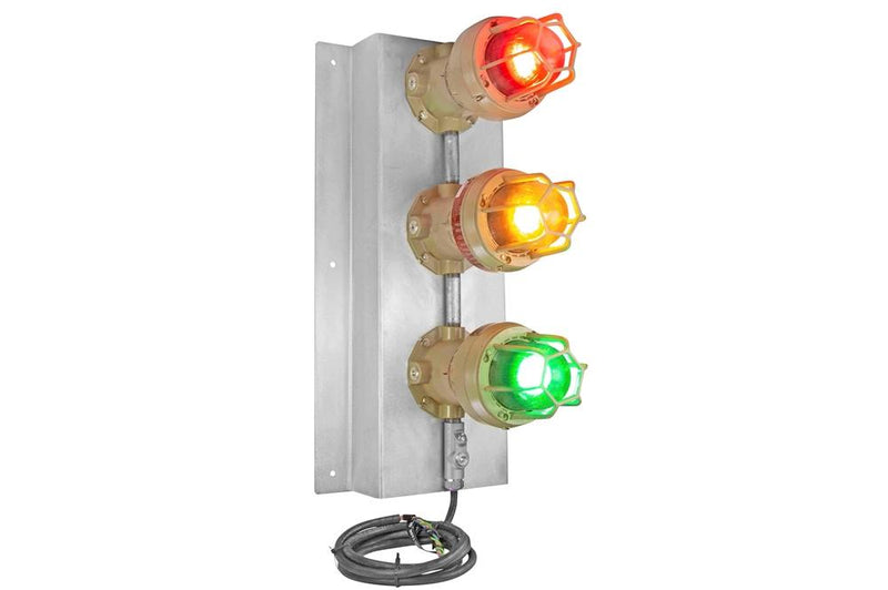 30W Explosion Proof Traffic Light - Signal Stack LED Light - Wire Guard - ATEX/IECEx