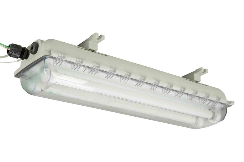 34W Emergency Fluorescent Light - 2' 2 Lamp - Emergency Battery Backup - ATEX/IECEx