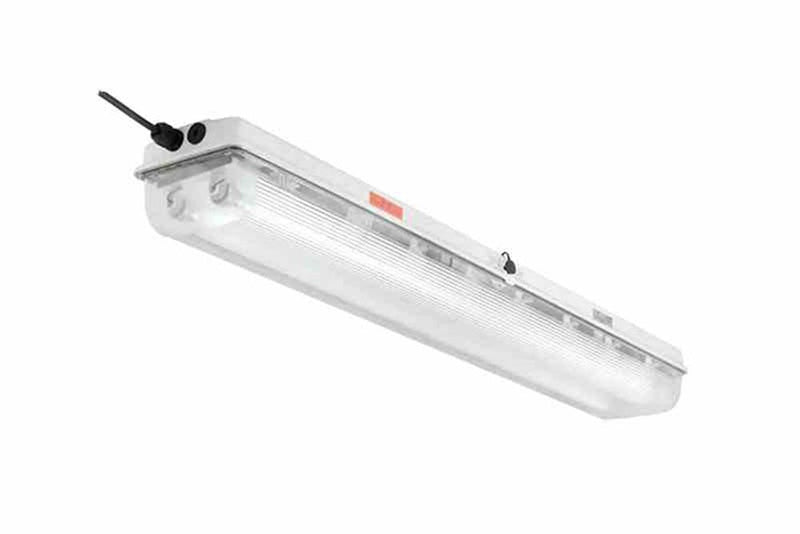 72W Flameproof Fluorescent Emergency Linear Fixture - 220V, 50Hz - (2) 4' T8 Lamps - ATEX/IECEx