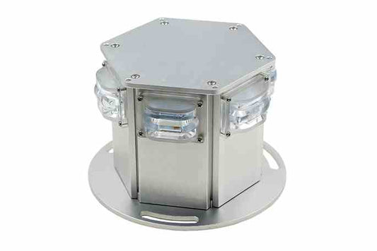 Larson 50W Heliport Beacon LED Light - 220V - Flashing - White - Aluminum - FAA Compliant - IP65