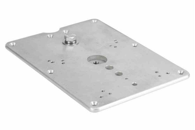 Pipe Clamp Mount w/ Mounting Plate - Anodized Aluminum - Compatible w/ Square or Round Pipe