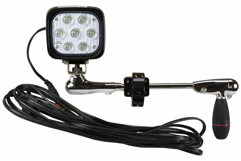 21W High Intensity Bar Clamp Mounted Swivel LED Light - (7) 3W LEDs - 12-32V DC - 575' Spot Beam