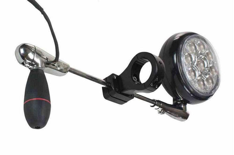 30W High Intensity Bar Clamp Mounted LED Spotlight - 10" Shaft - 215,000 Industrial Candlepower