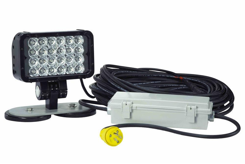 Magnetic Mount LED Blasting Light - Waterproof - 100' 600V SO Cord - 120-277V AC 4320 Lumens