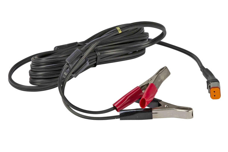 Larson 16 Foot Outdoor Rated Cord w/ Spring Battery Clamps (Alligator clips) and 2-pin Deutsch Connector