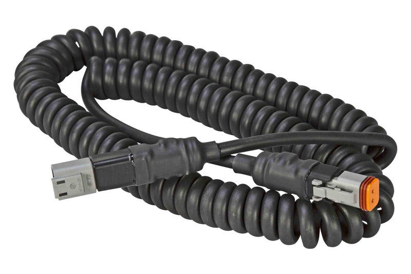 Larson 16' Coil Cord with Male and Female Deutsch Connectors - Coil Extension Cord for Handheld Lights