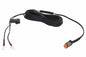 Larson 3 Foot Outdoor Rated Straight Cord with Battery Ring Terminals and Deutsch Connector
