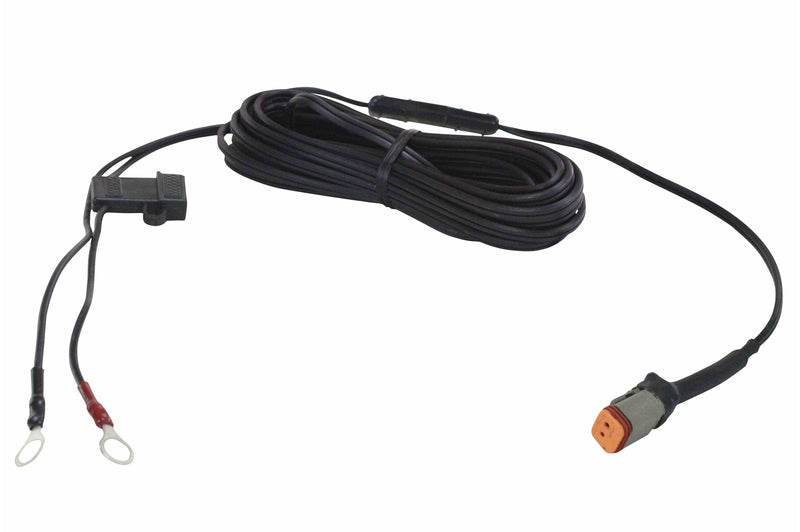 Larson 3 Foot Outdoor Rated Straight Cord with Battery Ring Terminals and Deutsch Connector