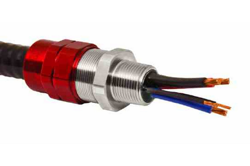 Larson Explosion Proof Cable Gland - 0.42-0.63" Cable OD - Class I, II, III - Aluminum - NEMA 4X - IP66 - 1/2" NPT Hub