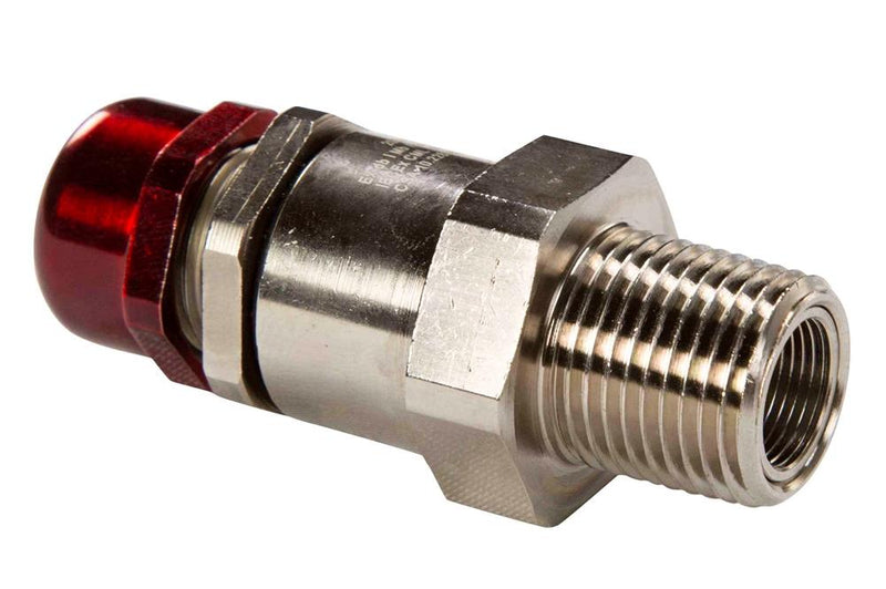 Explosion Proof Cable Gland, 2-1/2" NPT, Nickel Plated Brass, 1.86-2.20" OD, C1D1 ATEX IEC Ex N4X