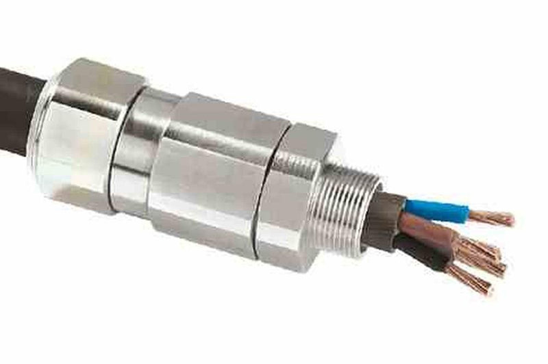 Explosion Proof Cable Gland - M20 NPT - 316 Stainless Steel - ATEX Rated, N4X - 9.906-16.002MM Cable