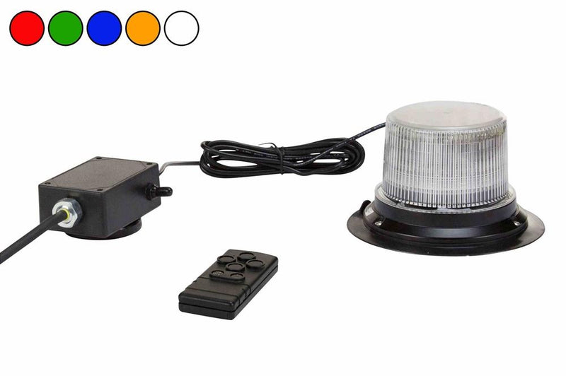 Class 1 LED Beacon with 30 Strobe Light Patterns - Wirelesss Remote - Magnet Mount