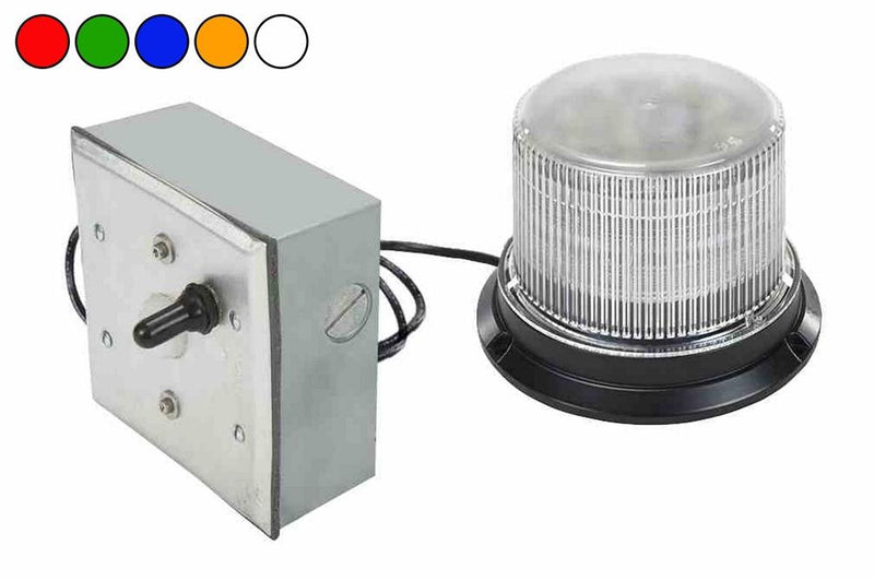 Class I LED Beacon - 30 Strobing Patterns - Remote Mount Motion Sensor w/ 30" harness - 12-24V DC