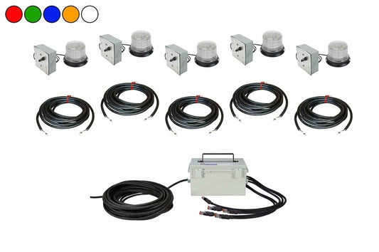 LED Beacon System - (5) Class I Beacons - (5) Remote Mount Switches w/ Motion Sensors - (1) 120-277V PS